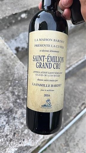 Bordeaux Saint-Émilion Grand Cru Grand Cru La Maison Bardet Saint-Émilion Grand Cru 2016