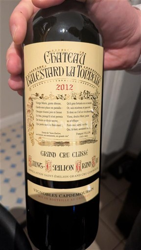 Bordeaux Saint-Émilion Grand Cru Grand Cru Classé Château Balestard La Tonnelle 2012