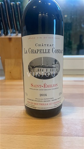 Bordeaux Saint-Émilion Château La Chapelle Condat 2016