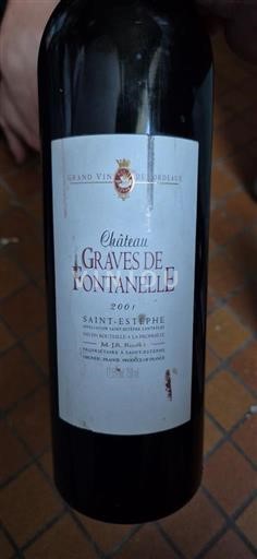 Bordeaux Saint-Estèphe Château Graves de Fontanelle 2001