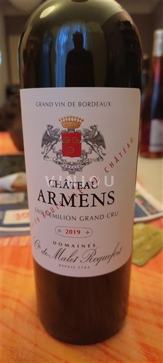 Bordeaux Saint-Émilion Grand Cru Grand Cru Château Armens 2019
