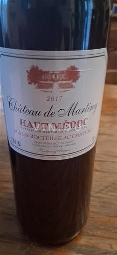 Bordeaux Haut-Médoc Château Martigny 2017