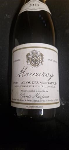 Bourgogne Mercurey Premier Cru Denis Marfaing Clos des Montaigus 2018