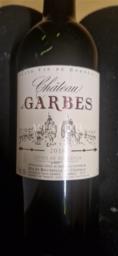 Bordeaux Côtes-de-Bordeaux Château Garbes 2016