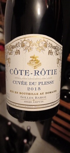 Thung lũng Rhône Côte-rôtie Gilles Barge du Plessy 2015