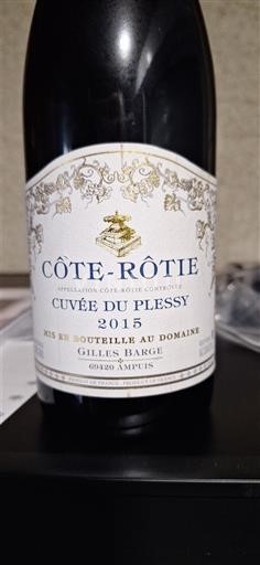 Rhône Valley Côte-Rôtie Gilles Barge du Plessy 2015