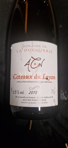 Vallée de la Loire Coteaux-du-layon Domaine La Ducquerie 2015