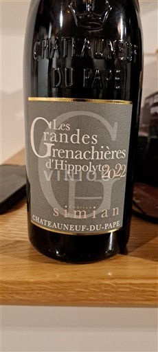 Thung lũng Rhône Châteauneuf-du-pape Domaine Simian Les Grandes Grenachières d'Hippolyte 2022