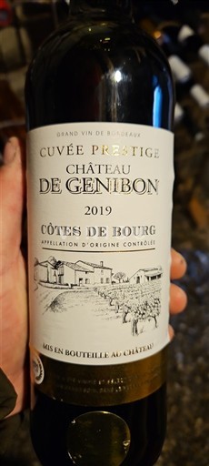 Bordeaux Côtes-de-bourg Château Genibon Prestige 2019