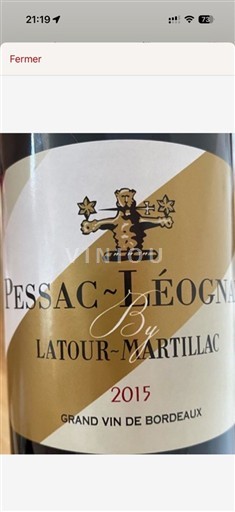 Bordeaux Pessac-Léognan Château Latour-Martillac Pessac-Léognan By Latour-Martillac 2015