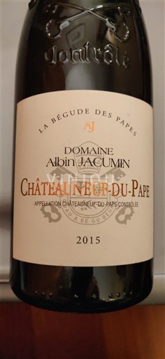 Rhône-dalen Châteauneuf-du-Pape Domaine Albin Jacumin La Bégude des Papes 2015