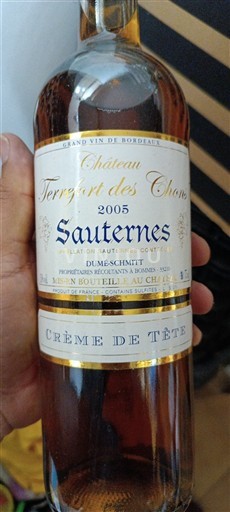Bordeaux Sauternes Château Terrefort des Chênes Crème de Tête 2005
