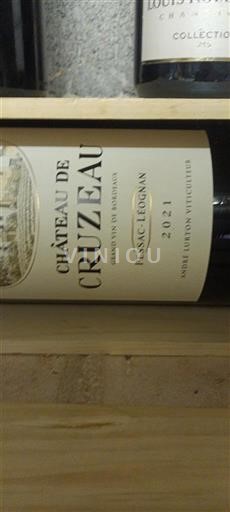 Bordeaux Pessac-Léognan Château Cruzeau 2021