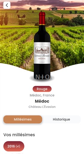 Vin Rouge sec Château L'Évasion 2016 France Bordeaux Médoc AOC