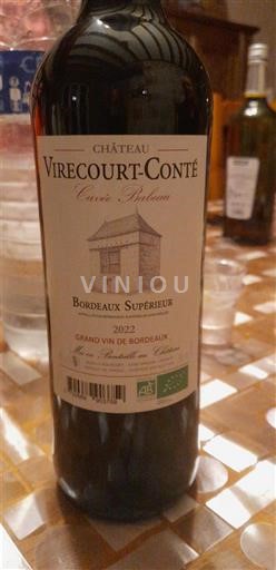 Bordeaux Bordeaux Supérieur Château Virecourt-Conté Arthur 2022