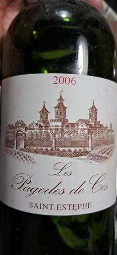 Bordeaux Saint-Estèphe Cos Estournel Les Pagodes de Cos 2006