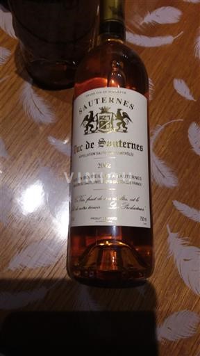 Bordeaux Sauternes Duc de Sauternes 2002