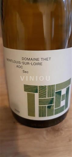 Vin Blanc sec Domaine Thet 2020 France Vallée de la Loire Montlouis-sur-loire AOC