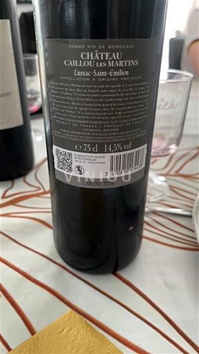 Burdeos Lussac-Saint-Émilion Château Caillou les Martins Sin añada
