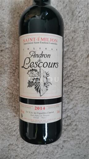 Bordeaux Saint-Émilion Château Andron de Lescours 2014