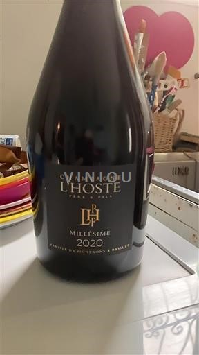 Champagne Champagner Champagne L'Hoste Millésime 2020