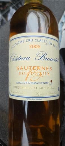 Bordeaux Barsac Château Broustet 2006