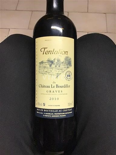 Bordéus Graves Château Le Bourdillot Tentation 2010