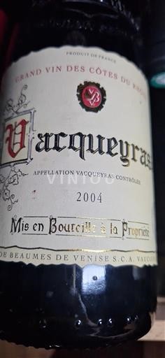Thung lũng Rhône Vacqueyras Beaumes de Venise S.C.A 2004