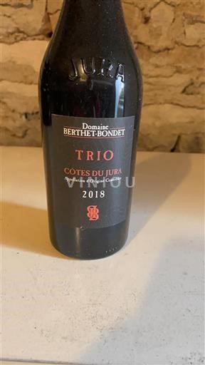 Jura No se traduce. Domaine Berthet-Bondet Trio 2018