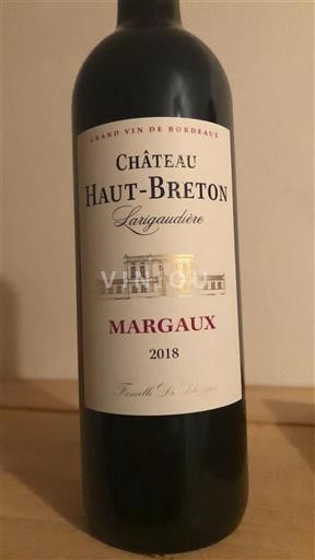 Bordeaux Margaux Château Haut-Breton Larigaudière 2018