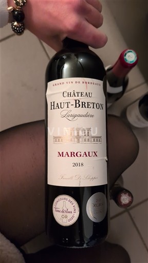Bordeaux Margaux Château Haut-Breton Larigaudière 2018