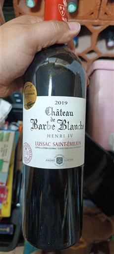 Bordeaux Lussac-saint-émilion Château Barbe Blanche Henri IV 2019