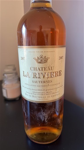 Bordeaux Sauternes Château La Rivière 2007