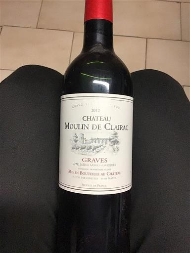 Bordeaux Graves Château Moulin de Clairac 2012