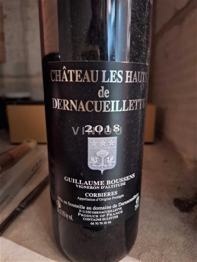 Langvedok Corbières Domaine Dernacueillette Château Les Hauts de Dernacueillette 2018