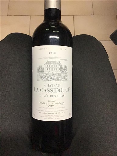 Bordeaux Blaye-côtes-de-bordeaux Château La Cassidouce des Lilas 2018