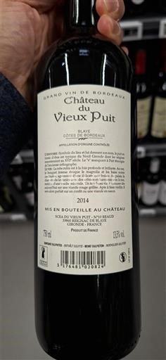 Bordeaux Côtes-de-Bordeaux Château Vieux Puit 2014
