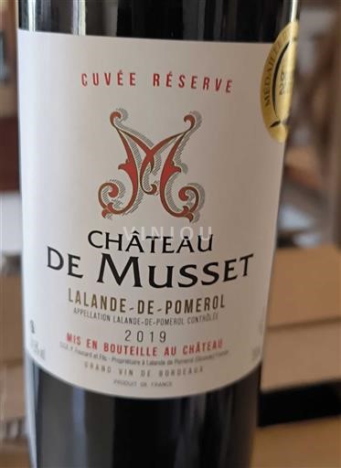 Bordeaux Lalande-de-pomerol Château Musset Réserve 2019