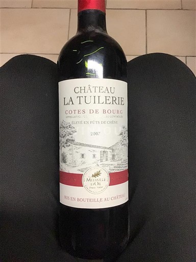 Bordeaux Côtes-de-bourg Château La Tuilerie 2007