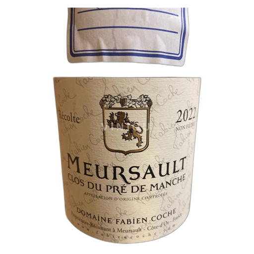 Burgundi Meursault Domaine Fabien Coche Clos du Pré de Manche 2022