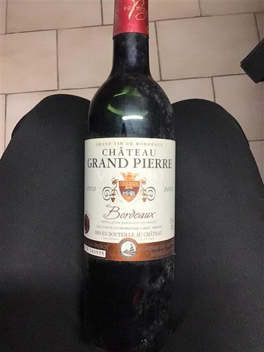 Bordeaux Château Grand Pierre 2002