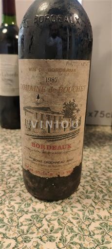 Bordeaux Domaine Bouchet 1987
