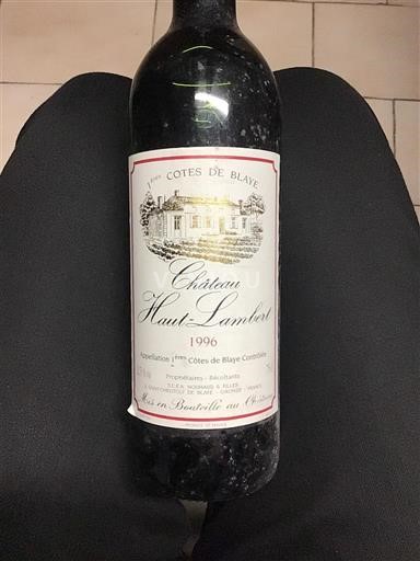 Bordeaux Côtes-de-Blaye Château Haut Lambert 1996