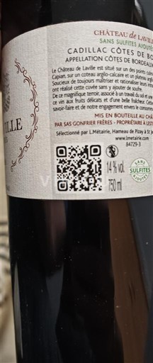 Bordeaux Cadillac-Côtes-de-Bordeaux Château Laville 2020