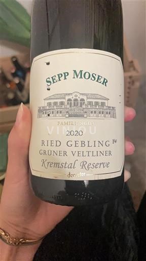 Hạ Áo Kremstal DAC Sepp Moser Ried Gebling Grüner Veltliner Kremstal Reserve 2020
