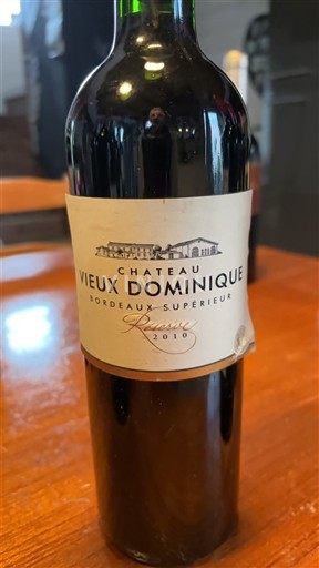 Bordeaux Bordeaux Supérieur Château Vieux Dominique Réserve 2010