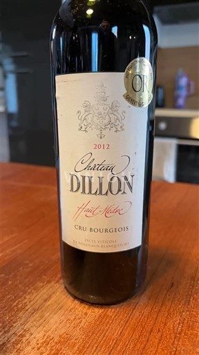 Bordeaux Haut-Médoc Cru Bourgeois Château Dillon 2012