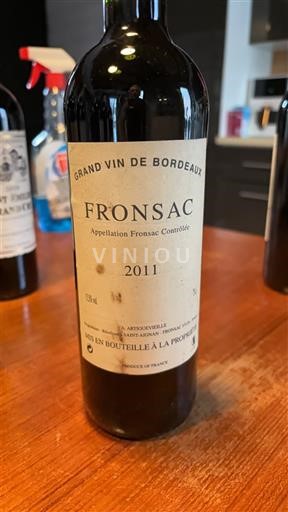 Vin Rouge sec Artiguevieille 2011 France Bordeaux Fronsac AOC