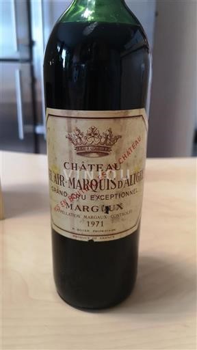 Bordeaux Margaux Grand Cru Château Clair-Marquis Aligre 1971