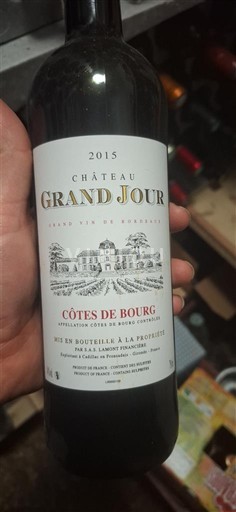 Bordeaux Côtes-de-bourg Château Grand Jour 2015